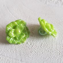 Fantasiknapper for barn og babyer Blomstermotiv N°02-02 Grønn