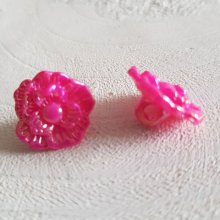 Knapp fantasi, barn, babyer Blomstermønster N°02-04 Fushia