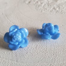 Fantasiknapper for barn og babyer Blomstermotiv N°03-01 Blå