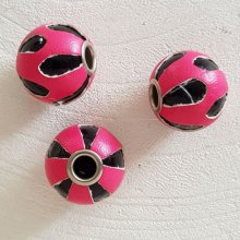 Rund skinnperle N°05 Fushia