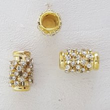 Gullperle og strass N°01 x 5 stk.
