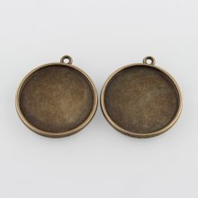 10 x 25 mm bronse cabochonholdere, cabochon anheng 43AB 