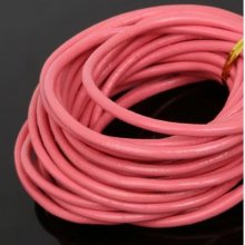 1 meter Rund glatt skinnsnor Rose 3 mm