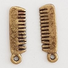 Charm hårkam bronse