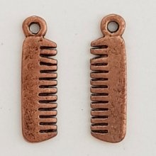 Hårkam Charm Kobber