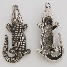 Krokodille Charm N°01 ZAMAK (SØLVPLETTERT)