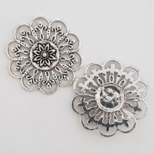 Flower Charm Metal N°005 Sølv