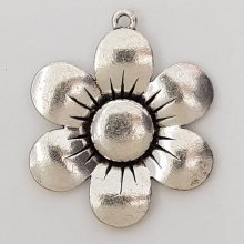 Flower Charm Metal N°007 Sølv