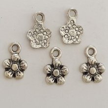 Flower Charm Metal N°035 Sølv
