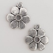 Flower Charm Metal N°115 Sølv
