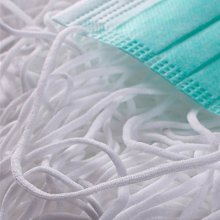 Elastisk maske Polyester rund 4 mm Hvit