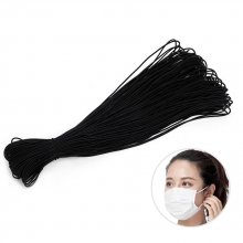 Rund elastisk 2,5 mm Svart