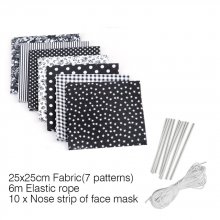 Maske material sett Svart