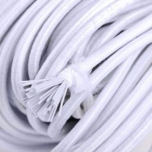 Elastisk rund 2,5 mm Hvit x 10 meter
