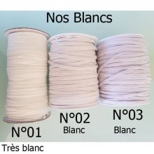 20 Meter Flatmaske elastisk 5 mm HVIT N°02