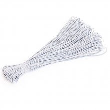 Elastisk maske rund 2,5 mm Hvit til 10 cm
