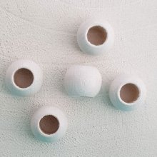5 Treperler Rund 14/11 mm Hvit