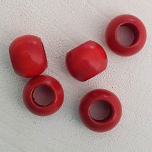 5 Treperler Rund 14/11 mm Rød