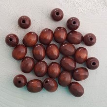 100 Treperler Oval / Oliven 13/10 mm Brun