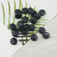 Elastisk festesløyfe Svart gummistein N°02 x 100 stk.