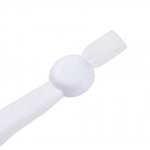 20 hvite elastiske ledningsbånd med justerbar spenne for maske.