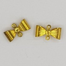 Charm sløyfebånd N°19 Charm sløyfebånd i gullbelagt metall