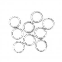 10 Åpne koblingsringer 11 mm Rustfritt