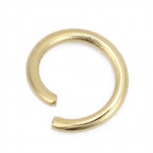 2 åpne leddringer 05 mm Rustfritt stål forgylt N°02