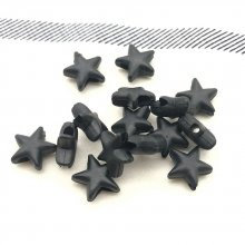 Elastisk slips med svart gummistjernespenne N°03 x 10 stk.