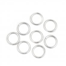 10 Åpne koblingsringer 12 mm rustfritt