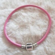European Clip Armbånd Plain 01 FRA 15 TIL 23 CM Pink