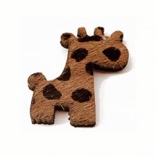 Giraffpels Brun 26x34mm x 1