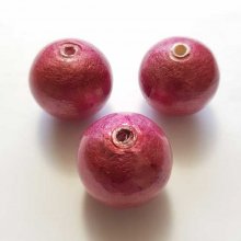 Rund perle Paper Mache GT 30mm Rosa 02