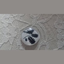 rund glass cabochon 10mm fugler 017 