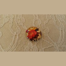 glass cabochon rund 20mm blomst 01-052 