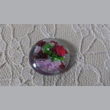 glass cabochon rund 20mm blomst 01-020 