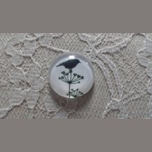 cabochon rundt glass 25 mm fugler 019 