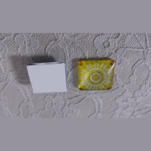 glass firkantet cabochon 25mm 020 