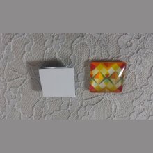 glass firkantet cabochon 25mm 014 