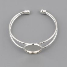1 Cabochon støtte armbånd + 1 glass cabochon 20 mm N°01