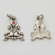 Gemini stjernetegn charm sølv metall nr. 03 med rhinestones