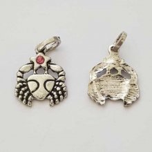 Stjernetegn charm Cancer Silver Metal N°03 med rhinestones