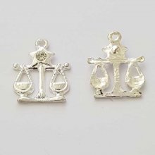 Stjernetegn charm Libra Silver Metal N°04 med strass