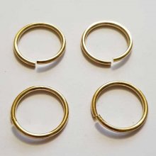 20 Åpne koblingsringer 20 mm 02 metall sølvbelagt gull