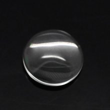 10 Cabochons runde 12 mm i gjennomsiktig burrglass N°03