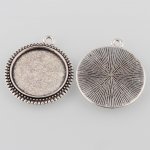 20 x 20mm sølv cabochon holdere, cabochon anheng 34AS