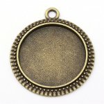 20 x 20mm Bronse cabochonholdere, cabochon anheng 34AB