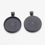 20 x 25mm svart cabochonholdere, cabochon anheng 16NR
