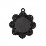 10 x 20mm Sorte cabochonholdere, cabochon anheng 8500
