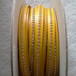 10 mm Gult skinn Swarovski Strass per 20 cm